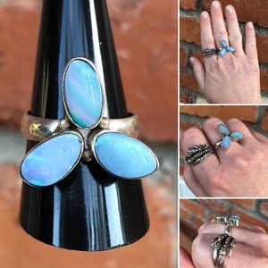 Boulder Opal Ring Size 9 Sterling Silver .925